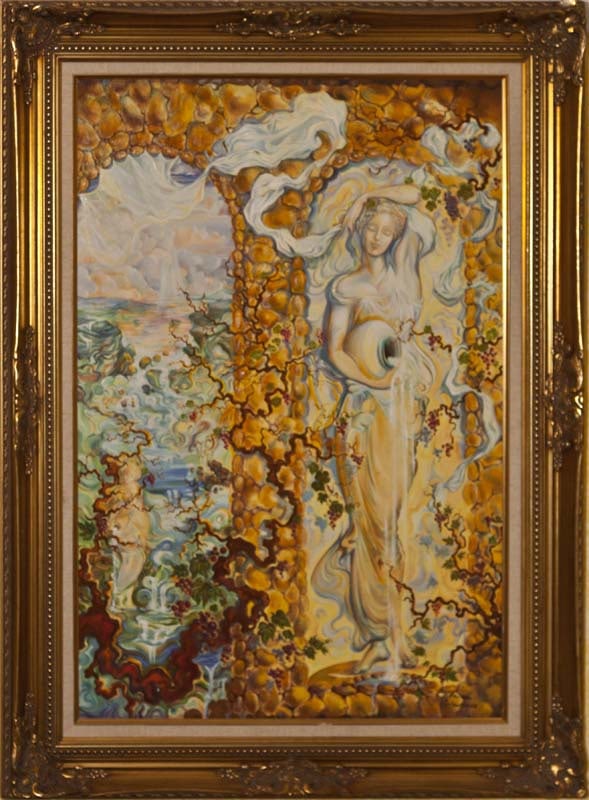 Mixed media original painting on canvas by Arina Serenity: Mixed media Original Painting on canvas by Arina. This is a one of a kind original. Hand signed by the artist. Approx 24x30 inches. Includes certificate of authenticity. This work was purchased direct