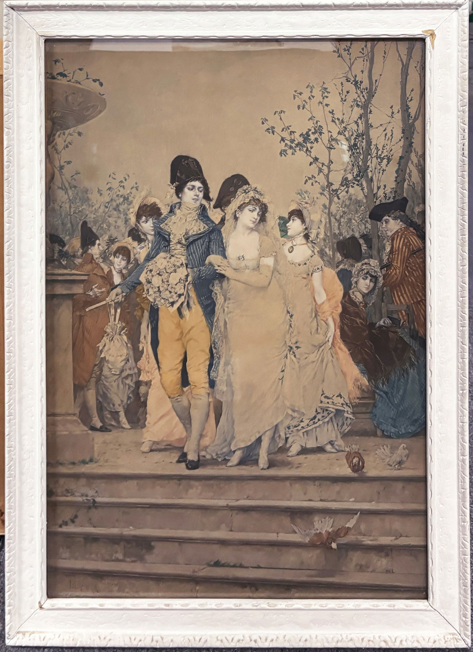 Antique Frederik Hendrik Kaemmerer Chromolithograph in color 1879'th with original frame (1 of 1)