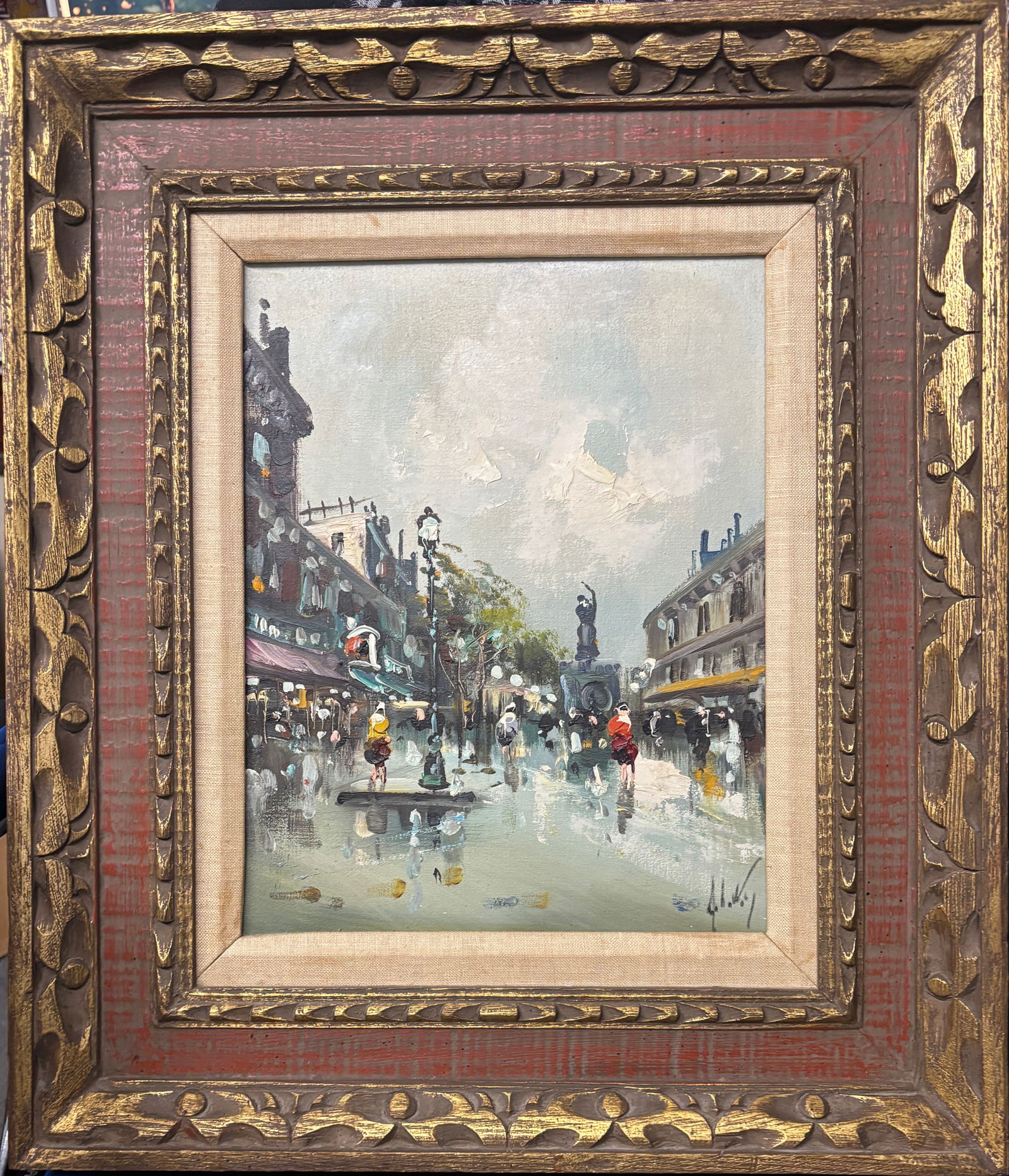 Antonio De Vity Original Vintage Oil Painting on Canvas 1960's Signed lover right This painting dep (1 of 1)