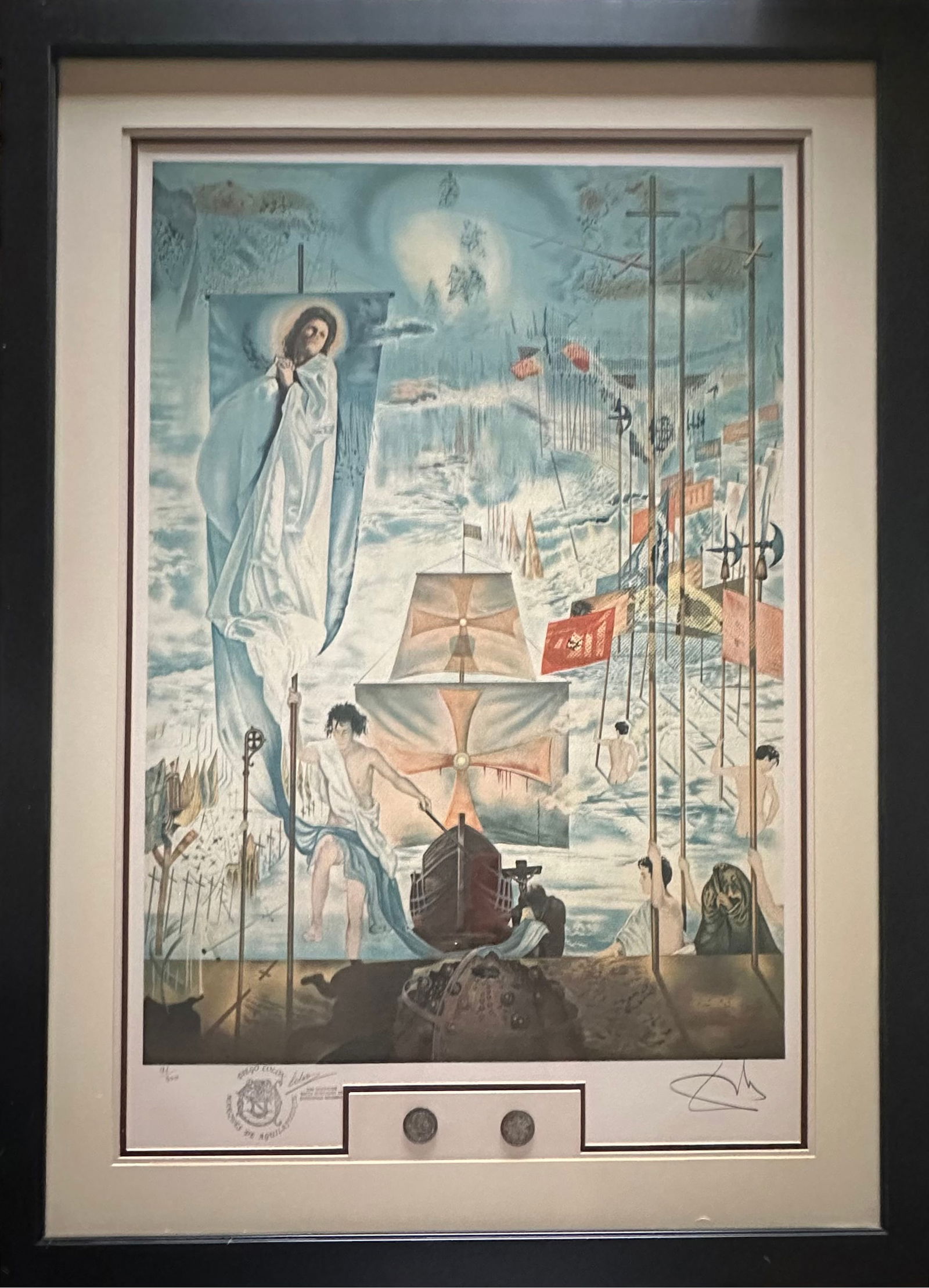Salvador Dali Discovery of America Lithograph Limited Edition Hand signed and numbered. (1 of 1)