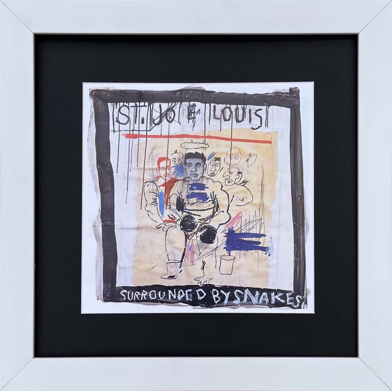 Jean-Michel Basquiat (American 1960-1988) Lithograph 1986: Jean-Michel Basquiat (American 1960-1988) Lithograph by Jean-Michel Basquiat. Approx 20 x 22 inches. Custom framed and includes certificate. Art Artwork Artist.