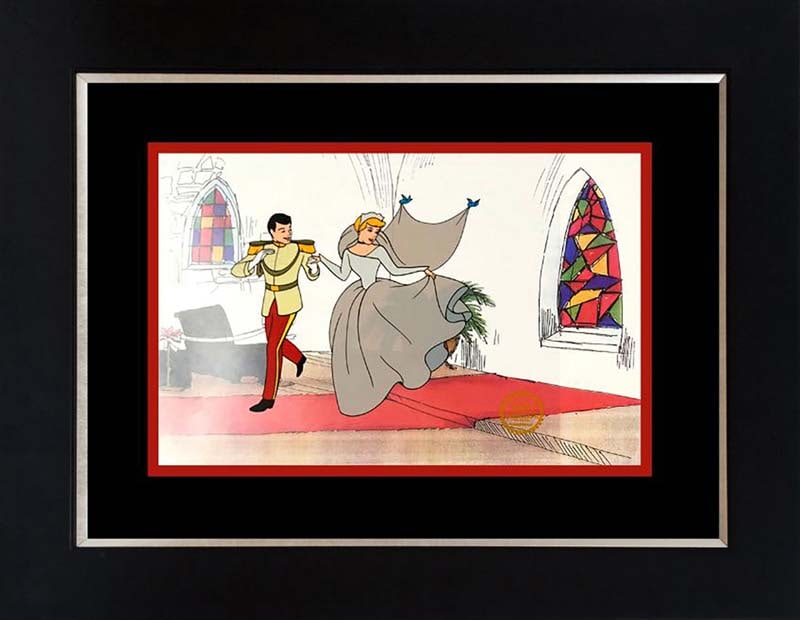 Walt Disney Sericel Cinderella: Walt Disney Sericel CinderellaWalt Disney Sericell. Official sericel. Approx 20 x20 .Custom framed. Includes Certificate of Authenticity. Art Artwork Artist.