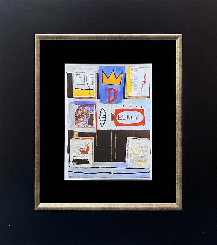 Jean-Michel Basquiat (American 1960-1988) Lithograph after Basquiat from 1985: Jean-Michel Basquiat (American 1960-1988) Color Plate Lithograph from 1984. Approx 22 x20 inches. Custom framed and includes certificate. Art Artwork Artist.