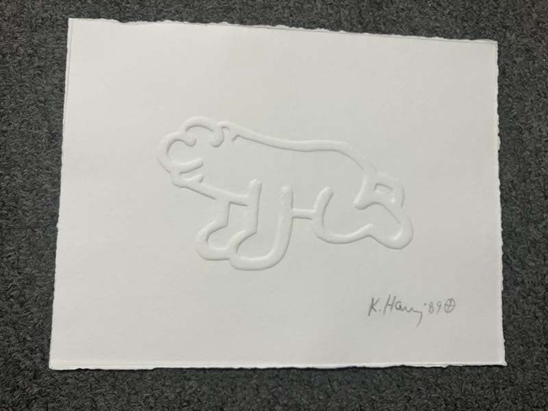 Once upon a Time from 1989 embossed engraving by Keith Haring (American 1958-1990) with Foundation (1 of 1)