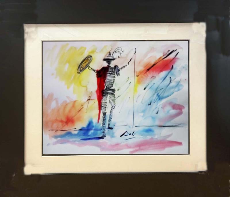 Salvador Dali (Spanish 1904-1989) Original Watercolor Painting and ink on paper in the manner of: Salvador Dali (Spanish 1904-1989) Original Watercolor Painting and ink on paper in the manner of Salvador Dali (Spanish 1904-1989) Approx 30x24 inches Custom framed and includes documentation. Art Art