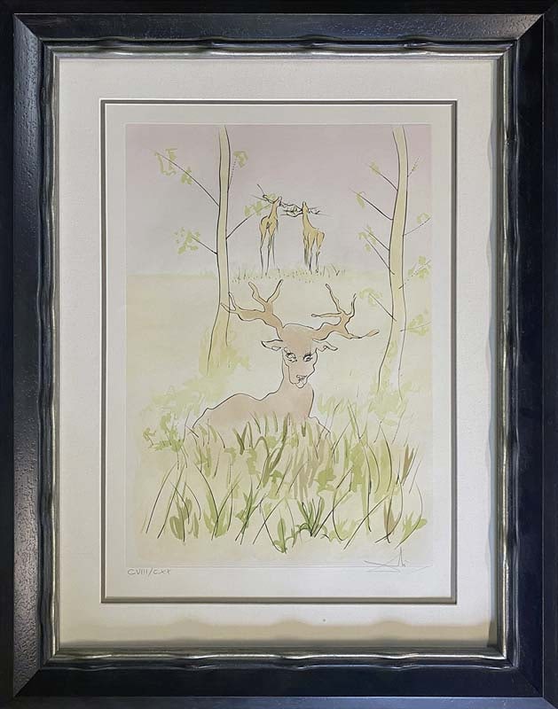 Salvador Dali (Spanish 1904-1989) Limited Edition Original Lithograph Fables of Fontaine (Le: Salvador Dali (Spanish 1904-1989) Limited Edition Original Lithograph Fables of Fontaine (Le Bestiare de la Fontaine Dalinise) 1974. Original Lithograph Hand signed and numbered.Salvador Dali Original