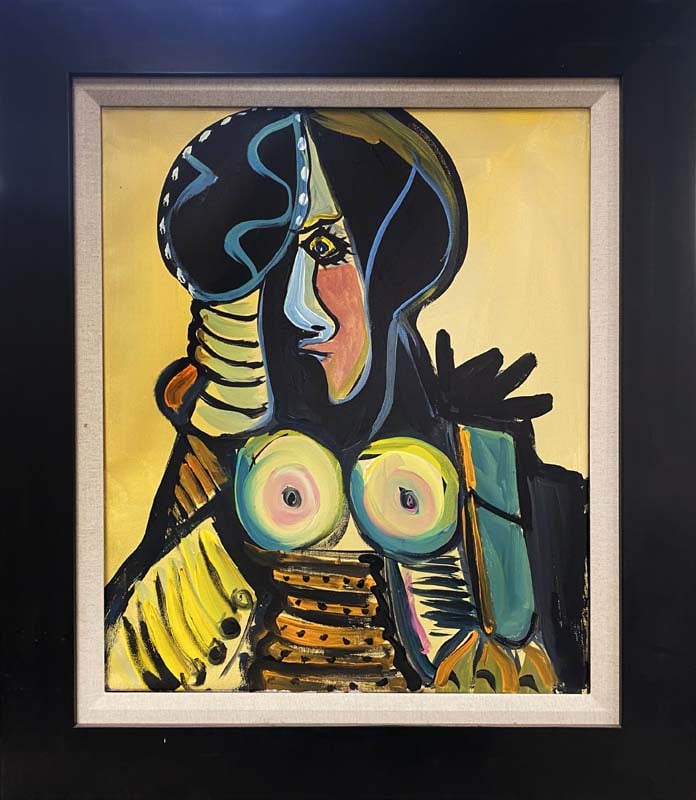 Pablo Picasso (Spanish 1881-1973) oil painting on canvas in the manner of Pablo Picasso (Spanish (1 of 1)