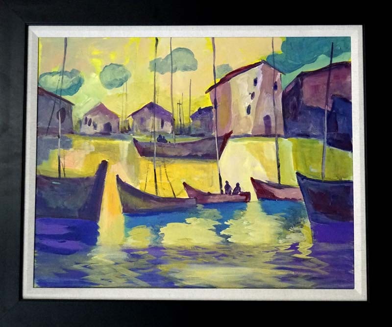 Michael Schofield (American 1947) Original Painting on canvas: Michael Schofield (American 1947) Original Painting on canvas Approx 30 x 30 inches Custom framed and Includes certificate. One of a kind. Hand signed by the artist. This work was purchased directly f