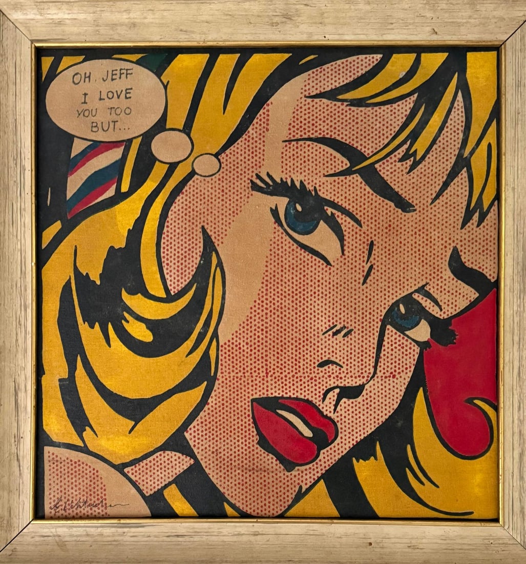 Roy Lichtenstein (American 1923-1994) oil painting on canvas attributed to Roy Lichtenstein (1 of 1)