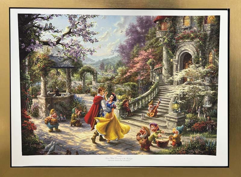 Thomas Kinkade (American 1958-2012) Snow White by Thomas Kinkade Limited First Edition Original: Thomas Kinkade (American 1958-2012) Limited First Edition Lithograph by Thomas Kinkade (American 1958-2012) Snow White. From the Disney Dreams Collection. Published by Art Brand Studios. Paper Size 18
