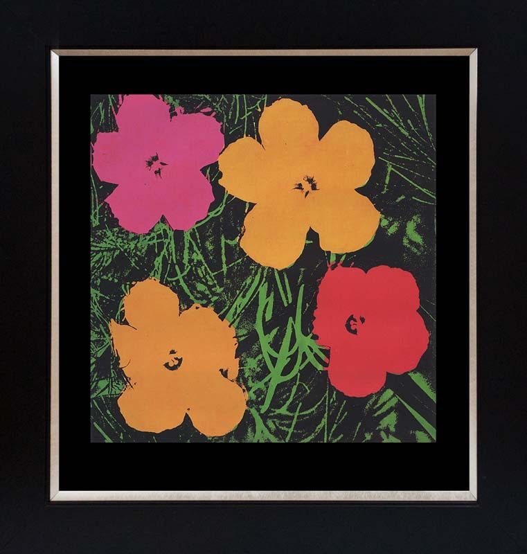 Andy Warhol (American 1928-1987) Lithograph after Warhol from 1982 Flowers: Andy Warhol (American 1928-1987) Andy Warhol Lithograph from 1982 Flowers after Andy Warhol. Approx 24x20 inches. Includes certificate and comes custom framed. Art Artwork Artist.