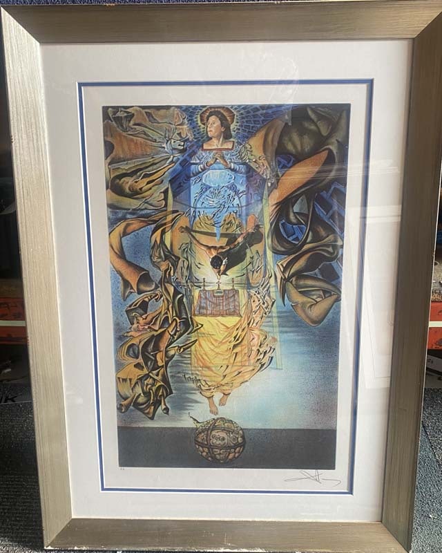 salvador dali (Spanish 1904-1989) Lapis Lazoli Corpuscular Assumption: Salvador Dali (Spanish 1904-1989) Lapis Lazoli Corpuscular Assumption. Limited Edition Lithograph in colors Hand signed and numbered 24x18 inches image size Custom framed and includes documentation Ar
