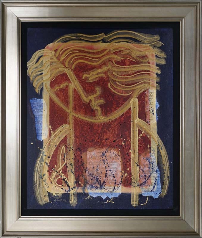 Gaylord Soli (American 1939) Original Painting on canvas Beethoven Music Series: Gaylord Soli (American 1939) Original acrylic on canvas One of a kind. Hand signed by the artist. 30 x 34 inches approx image size Includes certificate of authenticity. Custom framed This work was pur