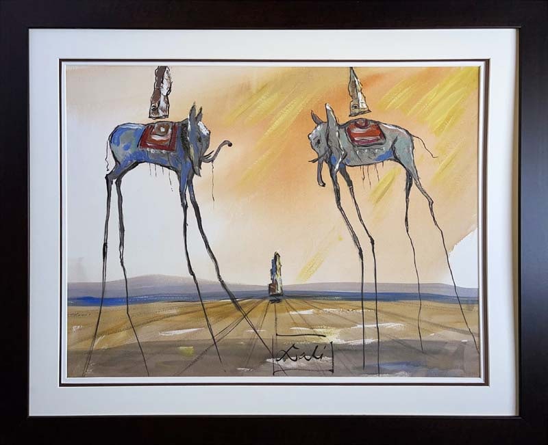 Salvador Dali (Spanish 1904-1989) Watercolor and Ink on archival Arches paper in the style of: Salvador Dali (Spanish 1904-1989) Watercolor and Ink on archival Arches paper in the style of MagritteSalvador Dali Watercolor and Ink on archival Arches paper in the style of Magritte. Approx 30x26 i