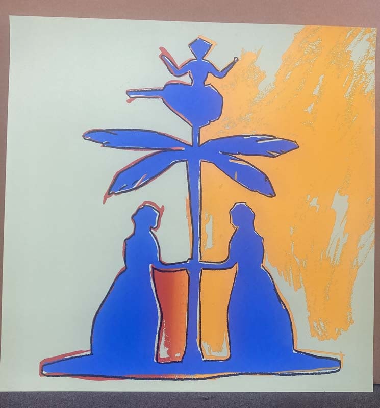 Andy Warhol (American 1928-1987) Hans Chrisitan Andersen Silkscreen from 1987 Serigraph: Andy Warhol (American 1928-1987) Andy Warhol Serigraph Hans Chrisitan Andersen 1987. 38x38 Approx. This unsigned working trial proof was made outside the regular edition during the process of image de