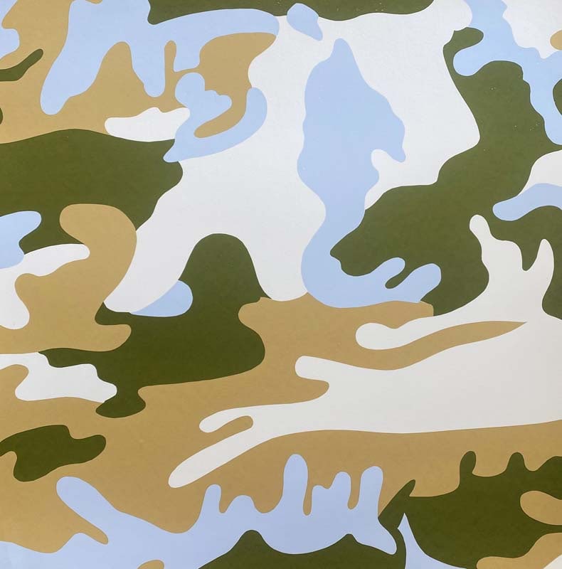 Andy Warhol (American 1928-1987) Camouflage Screenprint from 1987 Serigraph: Andy Warhol (American 1928-1987) Andy Warhol Serigraph Camouflage Screenprint from 1987 on Lenox Museum Board. Printer is Rupert Jasen Smith, NY and the Publisher is Andy Warhol, NY 38x38 inches Inclu