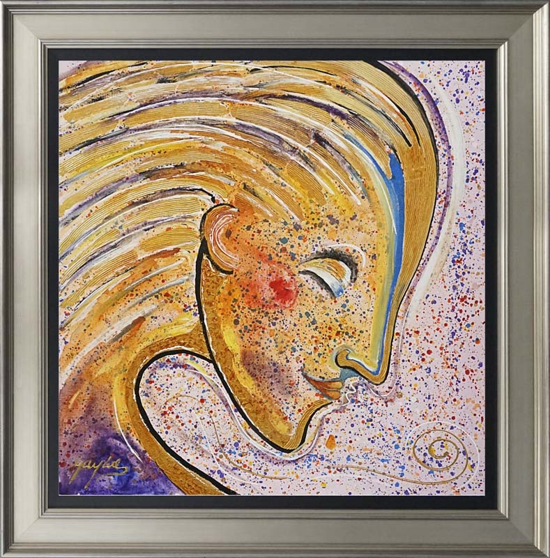 Gaylord Soli (American 1939) Original Painting on canvas by Gaylord Soli: Gaylord Soli (American 1939) - Original acrylic on canvas One of a kind. Hand signed by the artist. Approx. 38 x 34 inches image size. Includes Certificate of Authenticity. Custom framed. This work wa