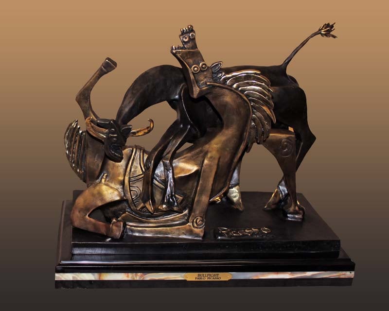 Pablo Picasso (Spanish 1881-1973) The Bullfight Bronze Sculpture after Picasso: Pablo Picasso (Spanish 1881-1973) The Bullfight Bronze Sculpture after PicassoPablo Picasso after The Bullfight is intricate and is a High polished Bronze Sculpture signed Pablo Picasso in the cast. A