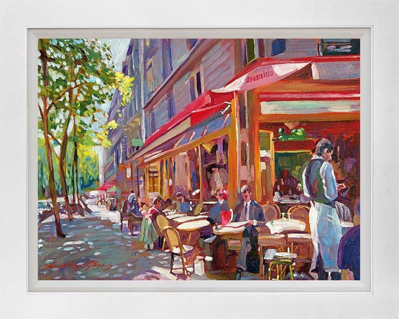 David Lloyd Glover (Canadian 1949) Paris Cafe Society by David Lloyd Glover (Canadian 1949): Paris Cafe Society by David Lloyd Glover (Canadian 1949)Paris Cafe Society Mixed media Original Painting on canvas by David Lloyd Glover Hand signed by the artist. On canvas image size. Approx image s