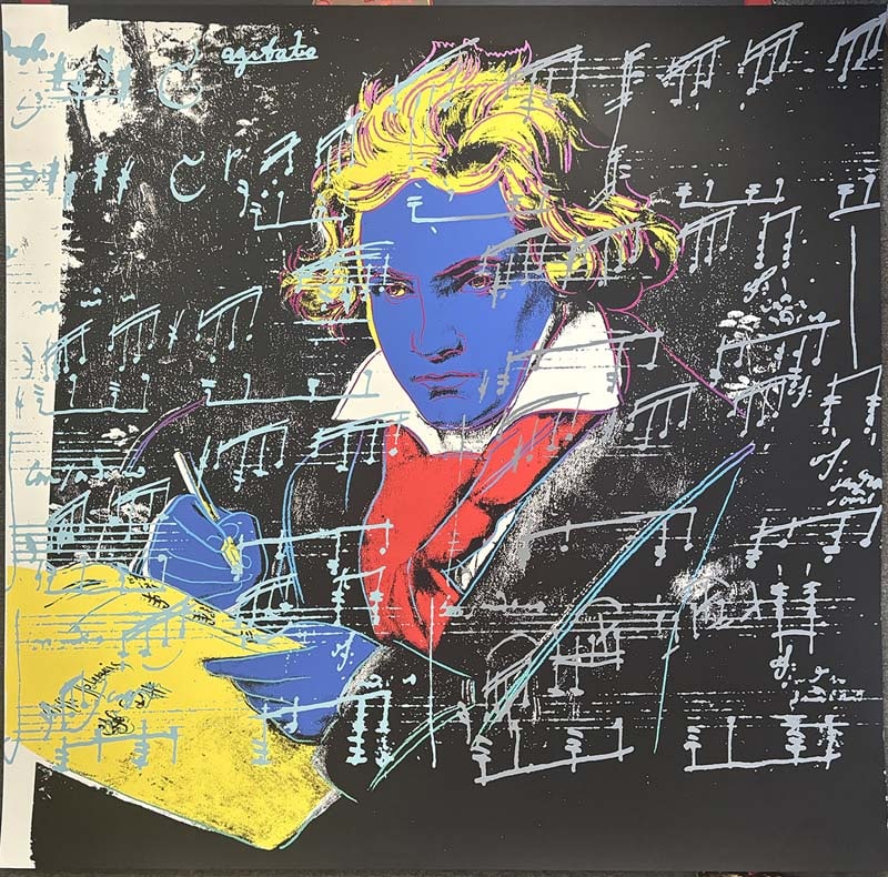 Andy Warhol (American 1928-1987) Serigraph Beethoven (1 of 1)