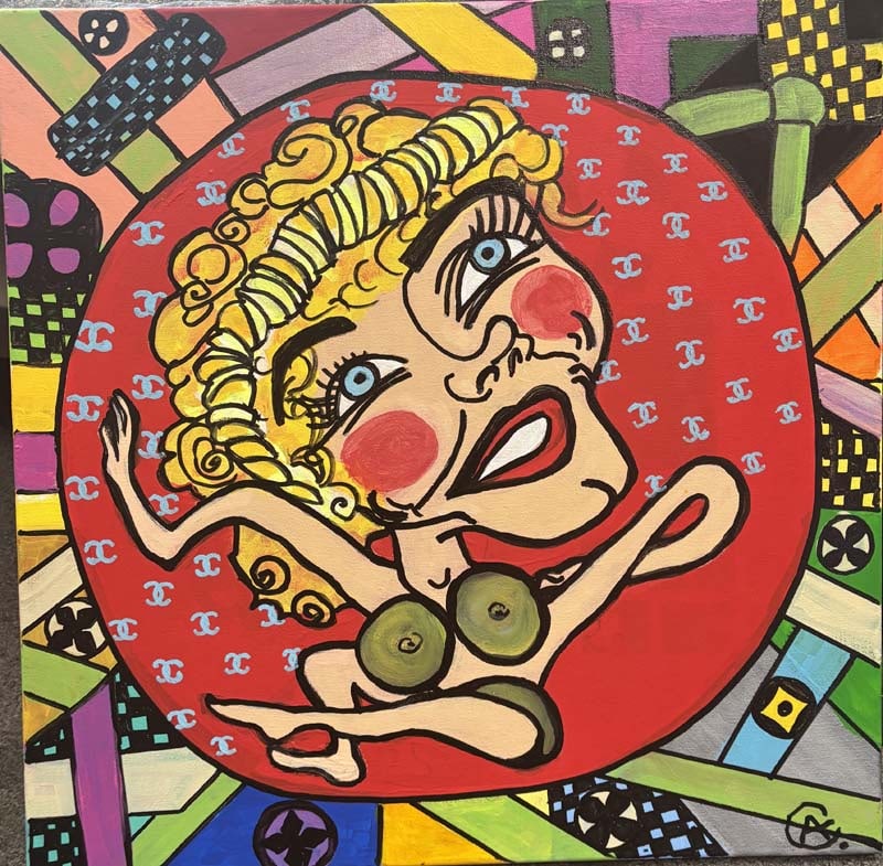 Original Mixed Media Painting on canvas by Art Chorny: Original Painting on canvas by Art Chorny Approx 30x30 inches One of a kind original Hand signed by the Artist and includes certificate of authenticity. This comes framed. Art Artwork Artist.