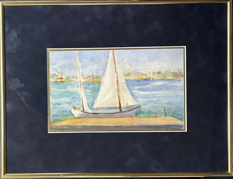 Georgia Thomas Vintages Original Watercolor Painting. (1 of 1)