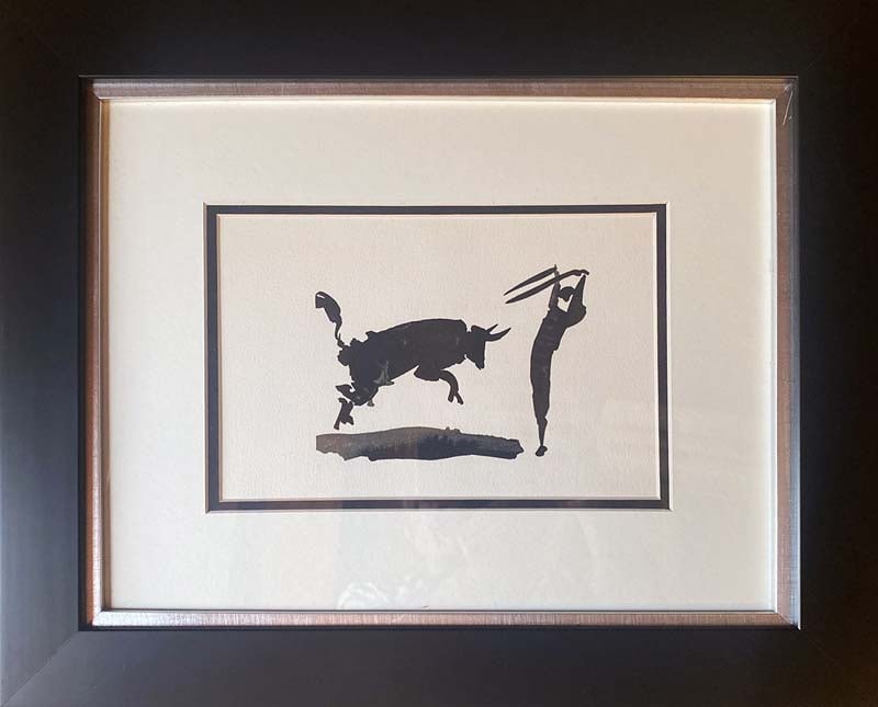 Pablo Picasso (Spanish 1881-1973) original Lithograph from 1951: Pablo Picasso (Spanish 1881-1973) Lithograph 60 years ago Approx 24x20 inches. Custom framed. Includes certificate. Art Artwork Artist.