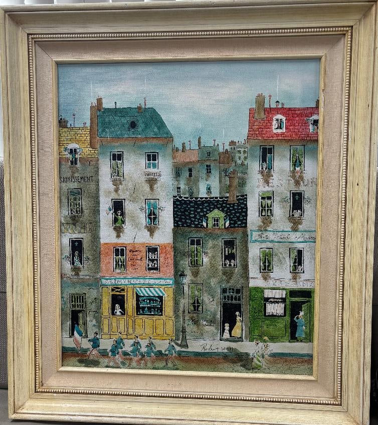 Robert Scott 1970s original Mid Century oil painting oil painting on canvas (1 of 1)