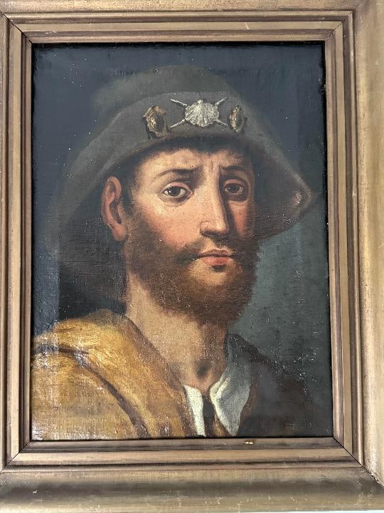 Artist: Anonymous, 18th century Title: Portrait oil painting on canvas: Artist: Anonymous, 18th centuryTitle: Portraitoil painting on canvas Measurements: 41 x 31 cm.Provenance: Private collection Art Artwork Artist.