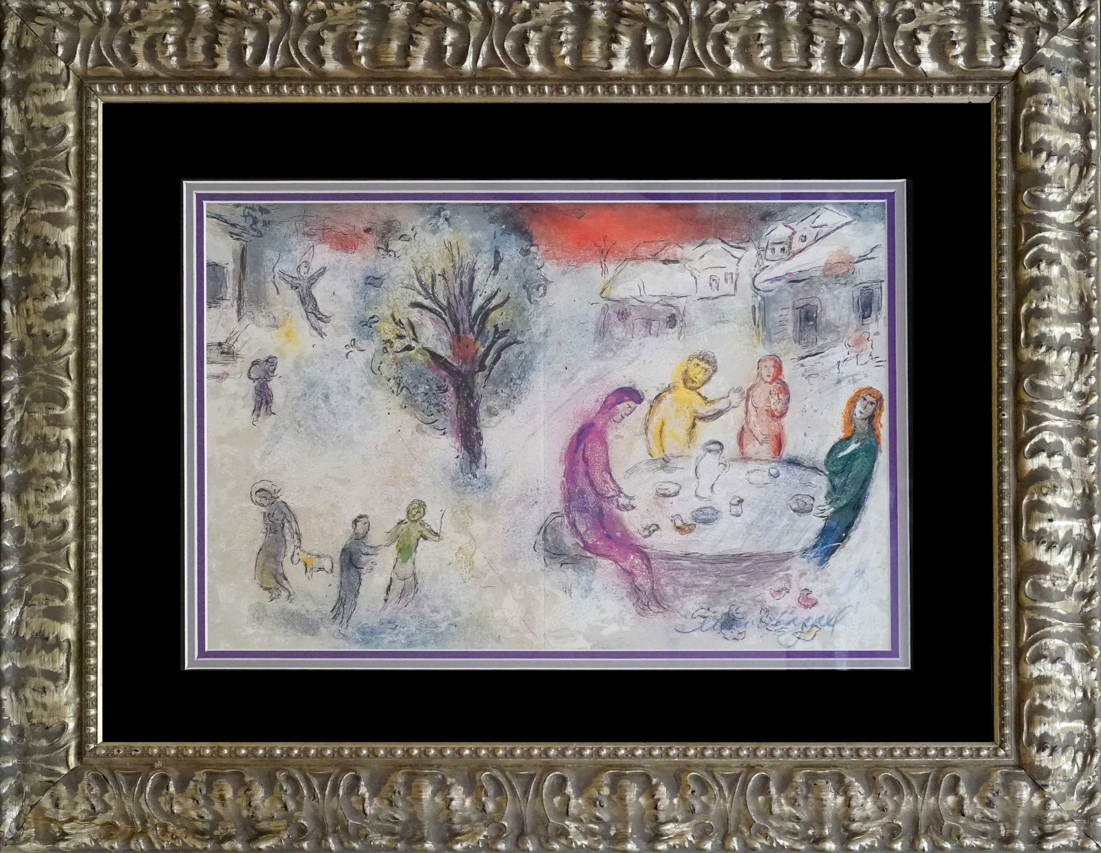 Marc Chagall (Russian-French 1887-1985 Marc Chagall Lithograph Hand signed (1 of 1)