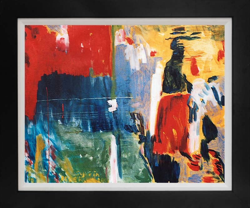 Sylvia Adler (American 1957) Abstract Limited Edition Hand Embellished Painting on Canvas: Abstract by Sylvia Adler (American 1957) Limited Edition. Custom framed. Hand signed and numbered by the artist. 30 x 40 inches approx. Includes certificate of authenticity. This work was