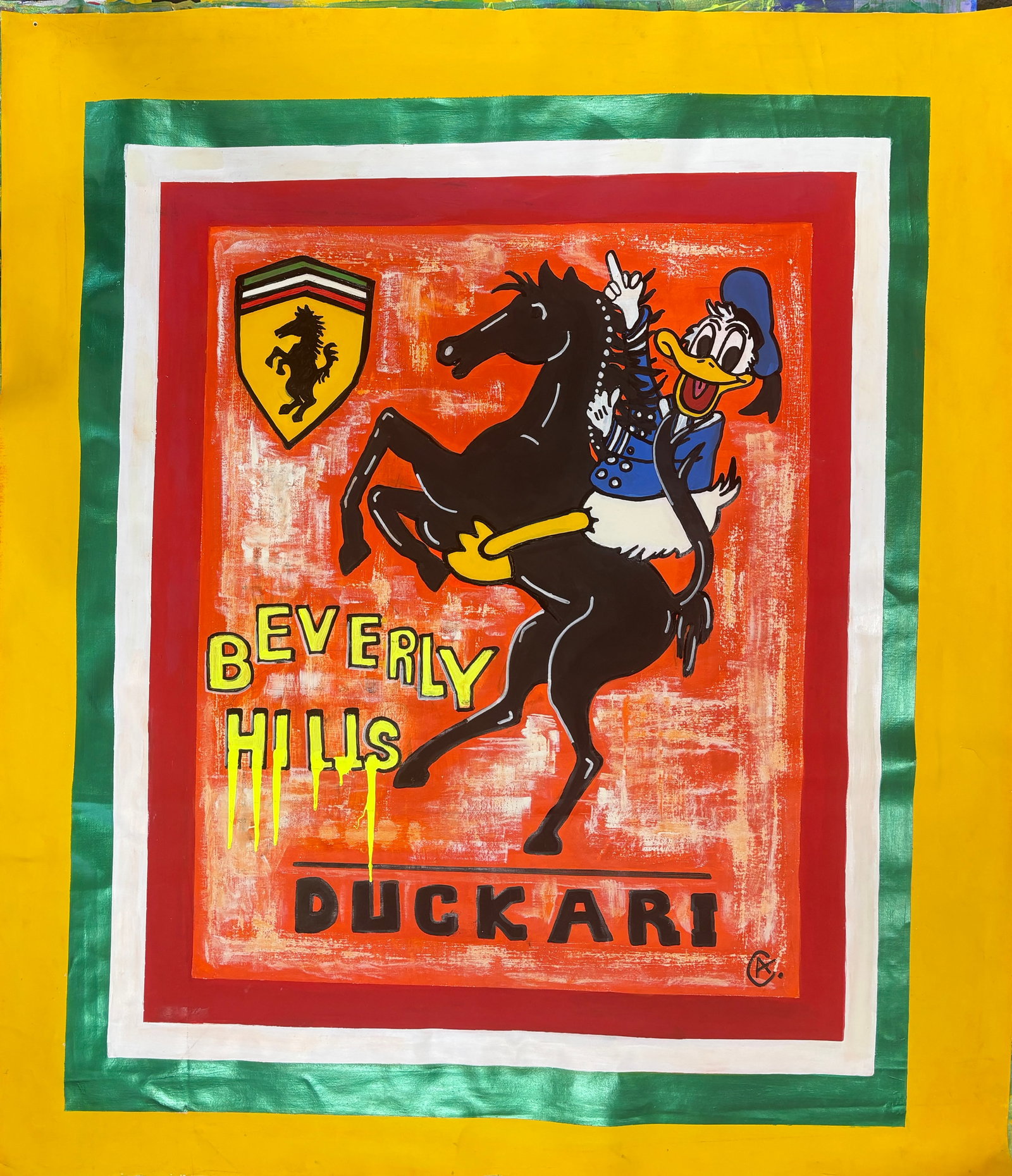 Original Lithograph vintage poster with backing.: Original Lithograph vintage poster with backing. Approx 40x30 inches. Art Artwork Artist.