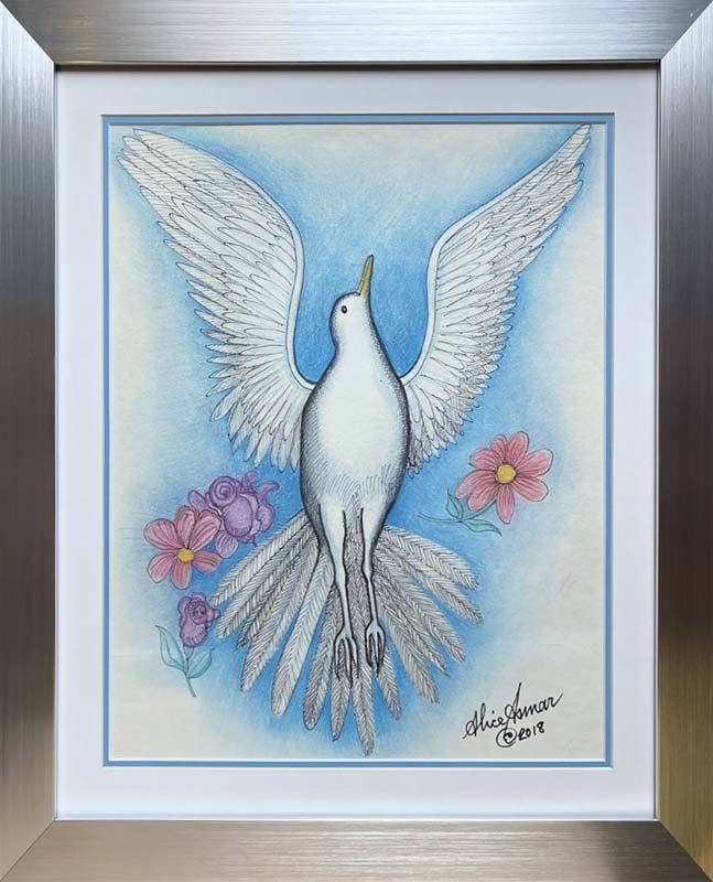 Alice Asmar Original painting on paper: Alice Asmar Original painting on paper. Hand signed by the artist. Includes certificate of authenticity. Approx. 24 x 30 inches This work is purchased directly from the artist. and is custom framed. A