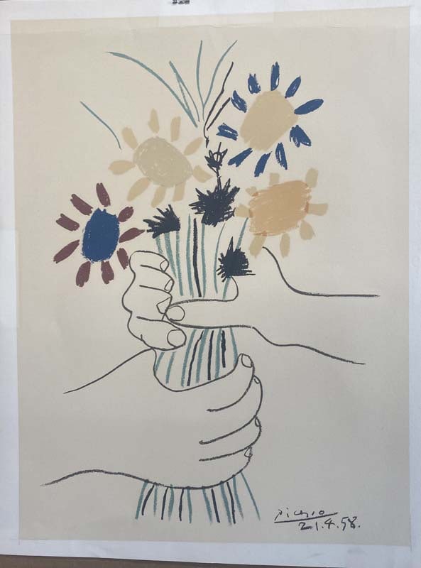 Pablo Picasso (Spanish 1881-1973) Lithograph Bouquet of Peace 1960 (1 of 1)