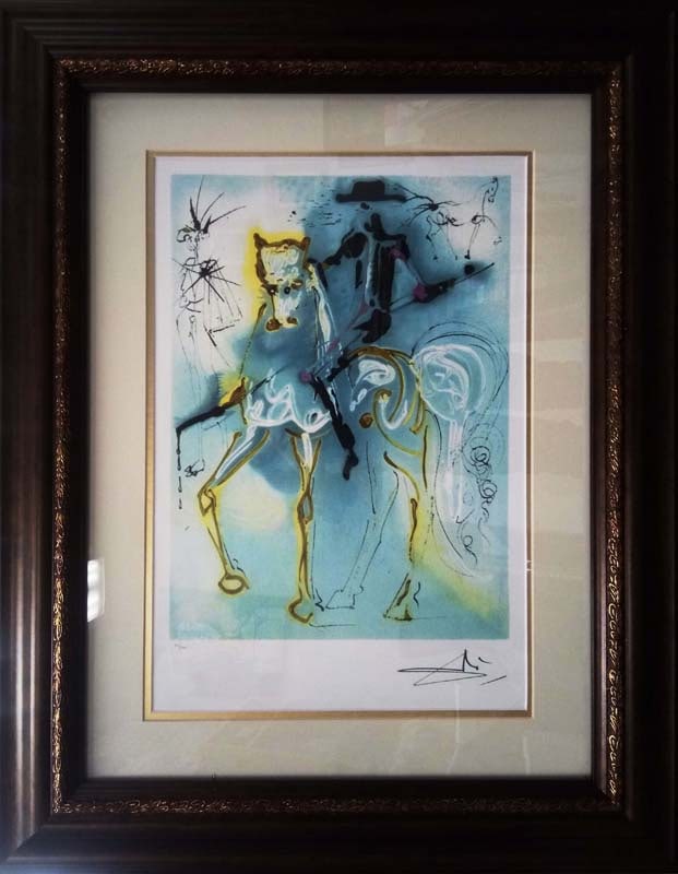 Salvador Dali (Spanish 1904-1989) Limited Edition Lithograph: Salvador Dali (Spanish 1904-1989) Limited Edition LithographSalvador Dali Limited Edition Lithograph Signed and numbered by the artist in the plate. This comes custom framed and includes a certificate