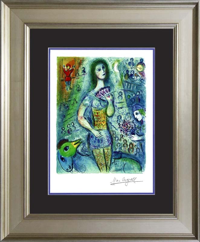 Marc Chagall (Russian-French 1887-1985) Circus Fan Dancer Marc Chagall Limited Edition Lithograph: Marc Chagall (Russian-French 1887-1985) Circus Fan Dancer Marc Chagall Limited EditionMarc Chagall. Limited edition lithograph on archival watercolor paper. The signature is in the plate. Certificate