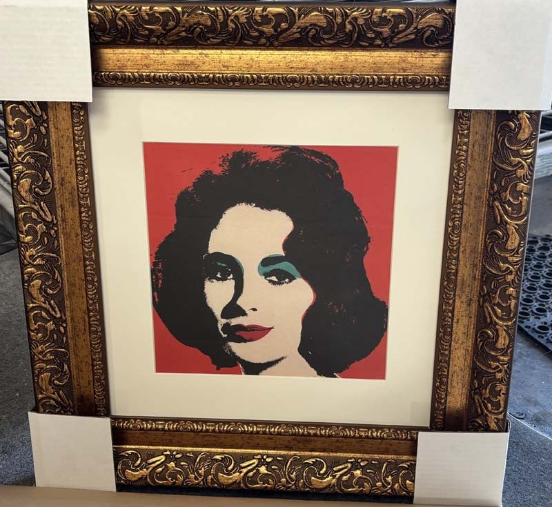 Andy Warhol (American 1928-1987) Elizabeth Taylor color plate lithograph: Andy Warhol (American 1928-1987) Andy Warhol Elizabeth Taylor color plate lithograph custom framed and approx 20x18 inches Includes certificate Art Artwork Artist.