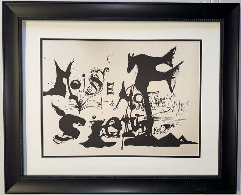 Salvador Dali (Spanish 1904-1989) Serigraph 1973 Moses and Monotheism: Salvador Dali (Spanish 1904-1989) Serigraph 1973 Moses and Monotheism Moses and Monothei 24xm Salvador Dali Signed Serigraph 1973 Approx 22x16 inches image size. Custom framed and includes certificate