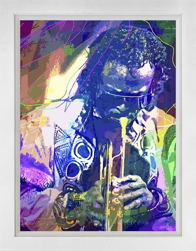 David Lloyd Glover (Canadian 1949) Miles Davis by David Lloyd Glover Mixed Media Original Painting: Mixed Media Original Painting on canvas David Lloyd Glover. One of a kind. Hand signed by the artist. On canvas Approx 30x24 inches Custom framed and includes certificate. This work was purchased dire