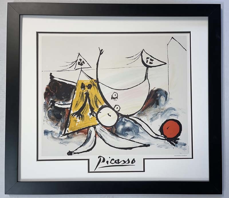 Pablo Picasso (Spanish 1881-1973) lithograph from 1982 Marina Picasso Collection: Pablo Picasso (Spanish 1881-1973) lithograph from 1982 Marina Picasso CollectionPablo Picasso lithograph from 1982 Marina Picasso Collection Limited Edition Approx 24x18 inches image size custom frame