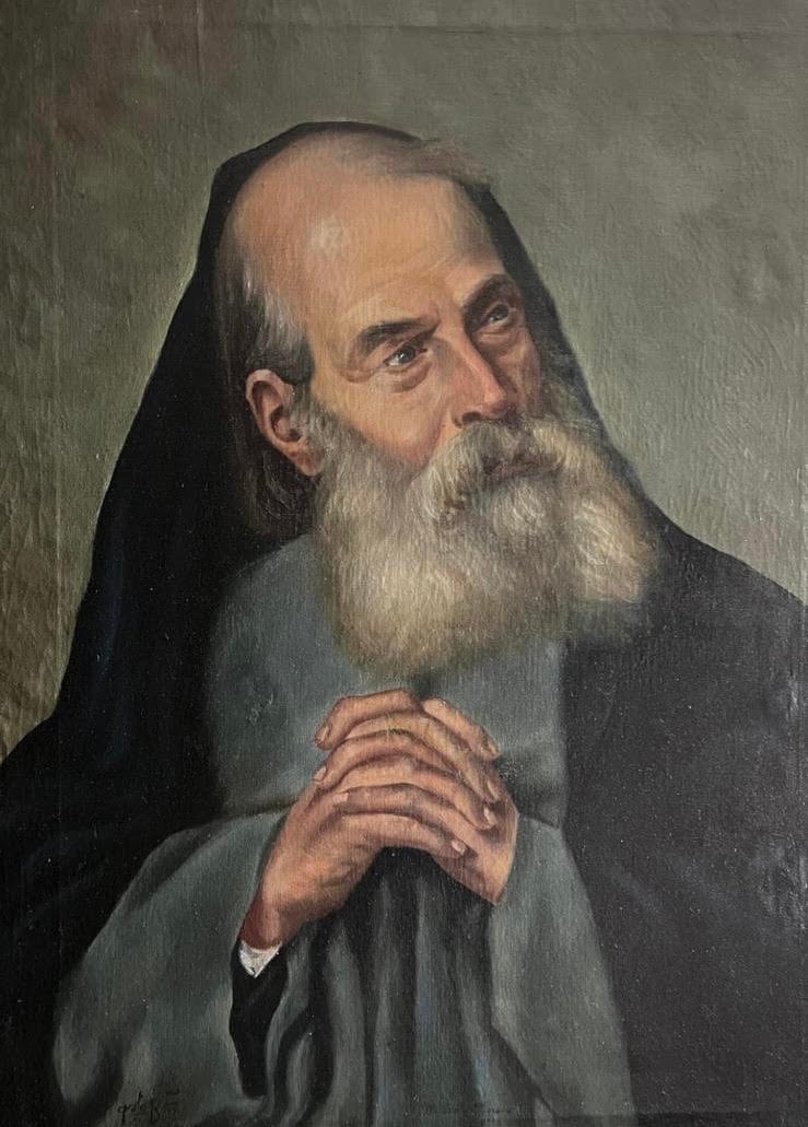 Artist: Anonymous Title: Portrait of an Elderly Man Technique: oil painting on canvas: Artist: AnonymousTitle: Portrait of an Elderly ManTechnique: oil painting on canvas Measurements: 44 x 34 cm.Provenance: Private collection Art Artwork Artist.