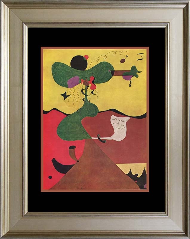 Joan Miro (Spanish 1893-1983) color plate lithograph 1969: Joan Miro (Spanish 1893-1983) 1969 color Plate Lithograph in Paris. Approx 20x24 inches. Professionally framed. Includes Certificate of Authenticity. Art Artwork Artist.