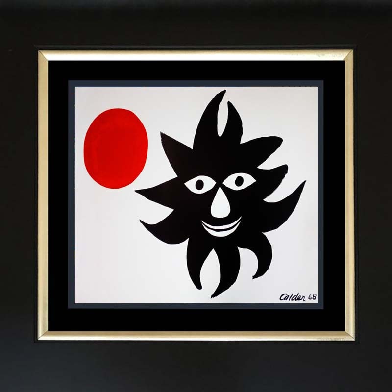 Lithograph attributed to Alexander Calder: Lithograph attributed to Alexander CalderAlexander Calder Limited Edition Original Lithograph 1974 attributed to Alexander Calder. Signed and dated 1968. Includes certificate of authenticity. Custom f