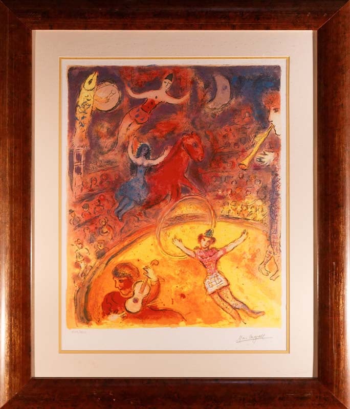 Marc Chagall (Russian-French 1887-1985) Limited Edition on paper: Marc Chagall (Russian-French 1887-1985) Limited Edition on paperMarc Chagall. Limited edition lithograph. The signature is in the plate. Numbered edition. Professionally framed. Includes Certificate o