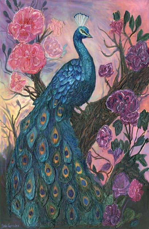 Original oil painting on canvas by Errin Life's Gorgeous Creature.: Original oil painting on canvas by Errin. One of a kind original. Approx 40x30 inches image size. Hand signed by the artist. Custom framed. Includes Certificate of Authenticity. Art Artwork Artist.