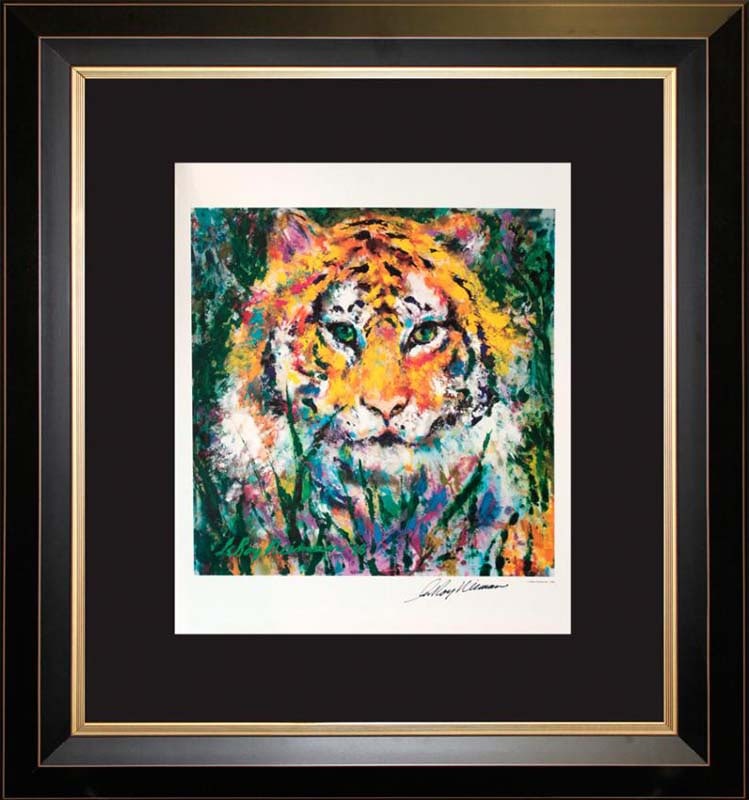 Leroy Neiman (American 1921-2012) Hand signed Lithograph The Tiger: Leroy Neiman (American 1921-2012) Hand signed Lithograph The TigerLeroy Neiman Lithograph. Hand signed by Leroy Neiman. Approx 36x30 inches. Custom framed. Includes Certificate of Authenticity. Art Ar
