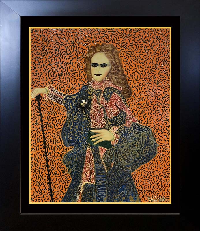 William Verdult (Dutch 1939-2016) original oil painting bejeweled on board: William Verdult (Dutch 1939-2016) Original Oil painting on board Bejeweled 30x24 inches image size on board bejeweled Hand signed one of kind original Custom framed and includes certificate From his K