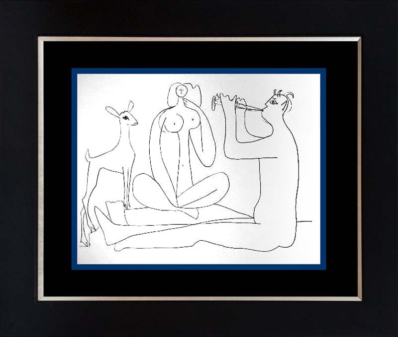 Pablo Picasso (Spanish 1881-1973) lithograph from 1956: Pablo Picasso (Spanish 1881-1973) lithograph from 1956Pablo Picasso lithograph from the Vollard Collection 1956. Paris. Image size 10x 8 inches. Approx. 24 x 20 inches overall. Custom framed Includes
