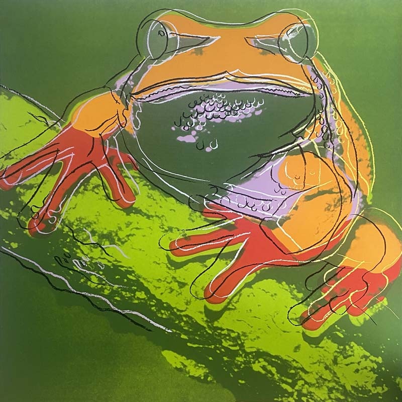 Andy Warhol (American, 1928-1987) Screenprint Pine Barrens Tree Frog 1983 Serigraph: Andy Warhol (American 1928-1987) Andy Warhol (American, 1928-1987) Screenprint Pine Barrens Tree Frog 1983 SerigraphAndy Warhol Pine Barrens Tree Frog. Serigraph Screenprint and Colophon. 1983. 38x38