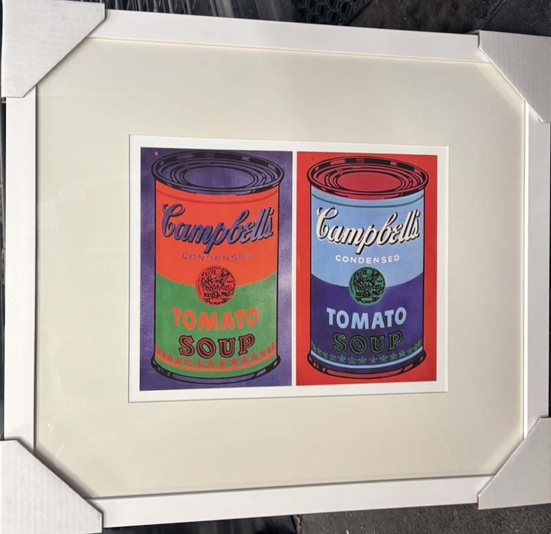 Andy Warhol (American 1928-1987) Campbell's Soup color plate lithograph: Andy Warhol (American 1928-1987) Andy Warhol Campbell's Soup color plate lithograph custom framed and approx 20x18 inches Includes certificate Art Artwork Artist.